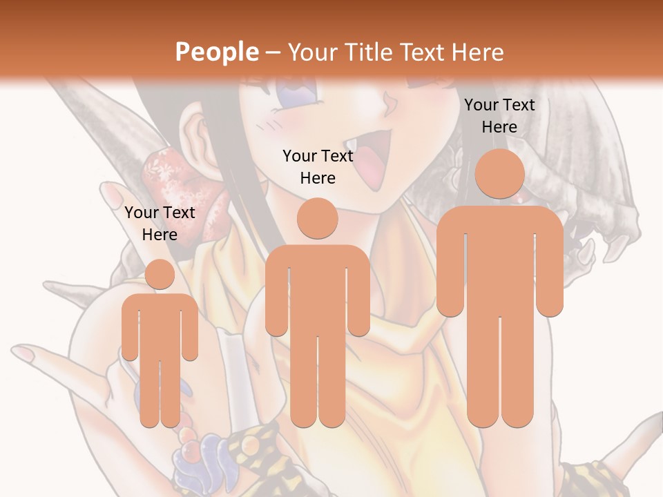 A Woman Holding A Knife And A Bird On Her Arm PowerPoint Template