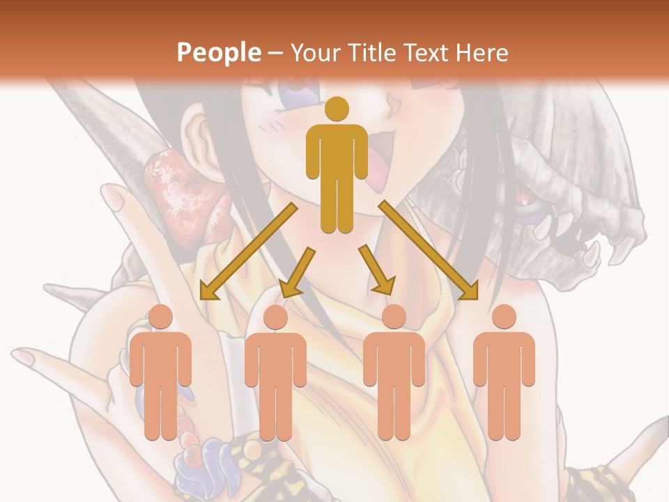 A Woman Holding A Knife And A Bird On Her Arm PowerPoint Template