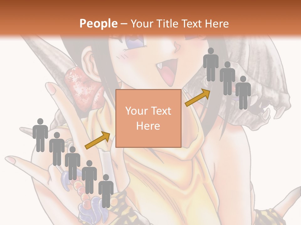 A Woman Holding A Knife And A Bird On Her Arm PowerPoint Template