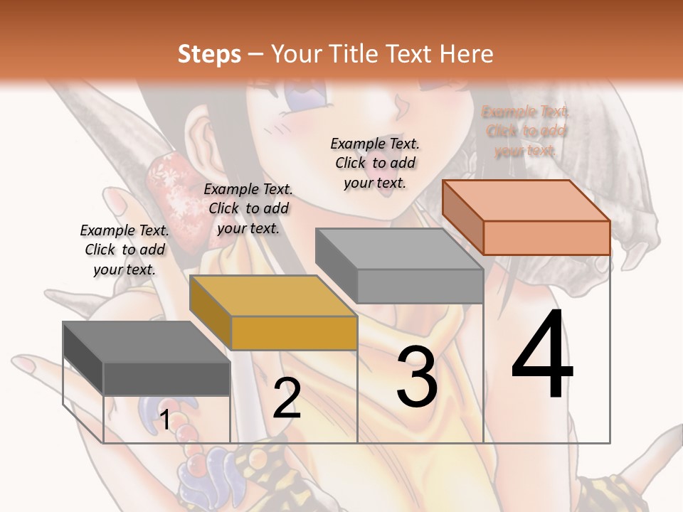 A Woman Holding A Knife And A Bird On Her Arm PowerPoint Template