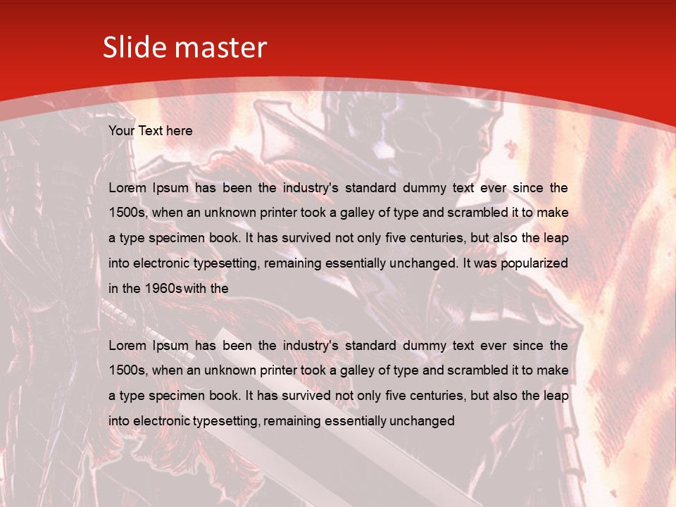 A Couple Of Knights Standing Next To Each Other PowerPoint Template