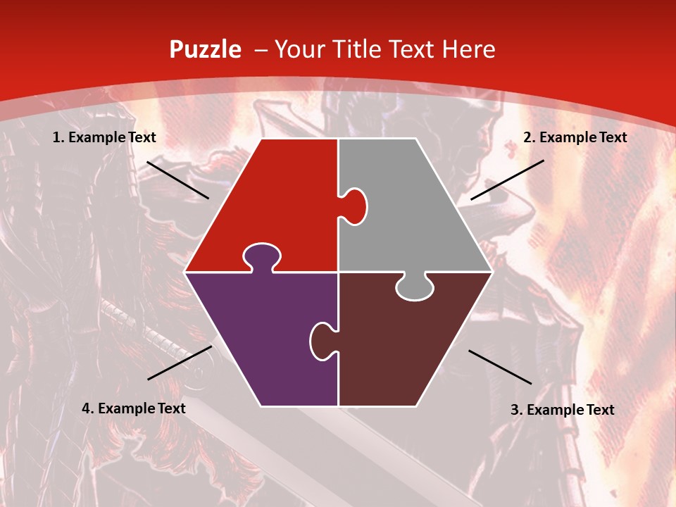 A Couple Of Knights Standing Next To Each Other PowerPoint Template