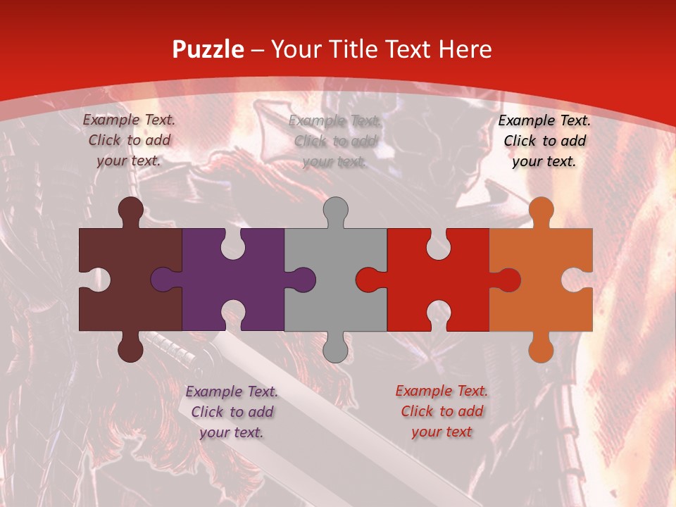 A Couple Of Knights Standing Next To Each Other PowerPoint Template