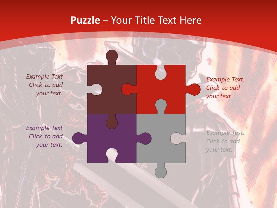 A Couple Of Knights Standing Next To Each Other PowerPoint Template