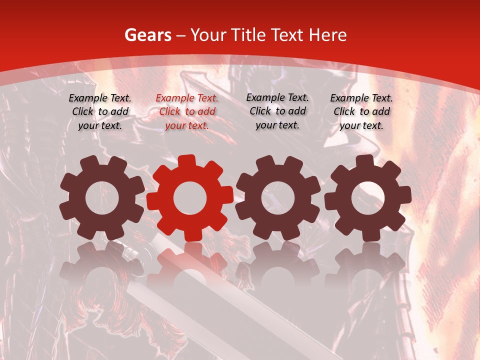 A Couple Of Knights Standing Next To Each Other PowerPoint Template