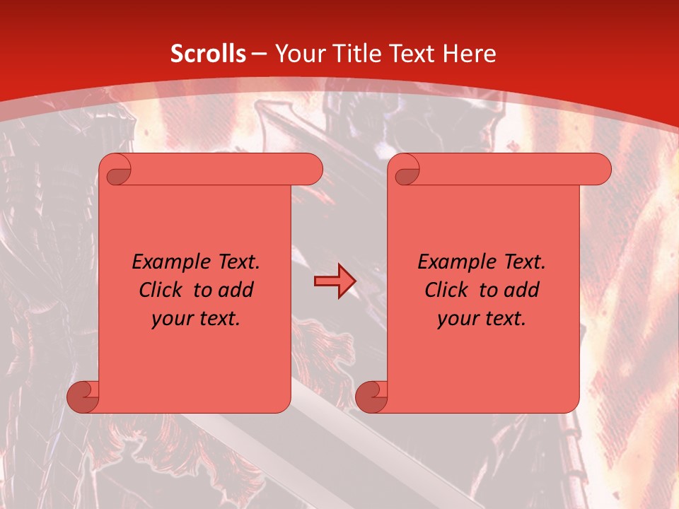 A Couple Of Knights Standing Next To Each Other PowerPoint Template