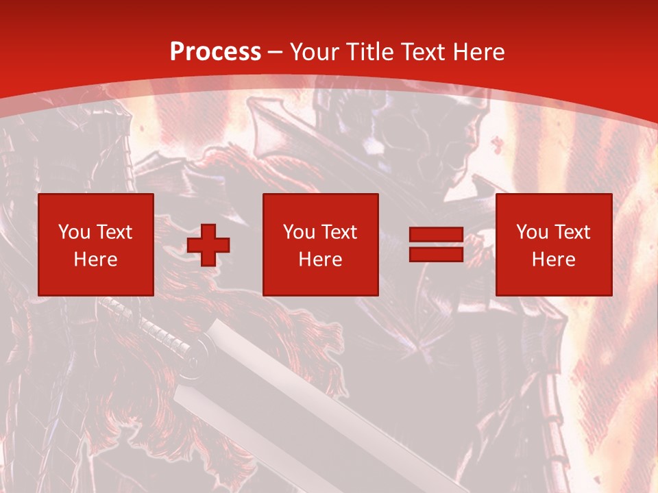 A Couple Of Knights Standing Next To Each Other PowerPoint Template