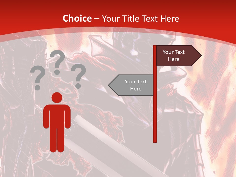 A Couple Of Knights Standing Next To Each Other PowerPoint Template