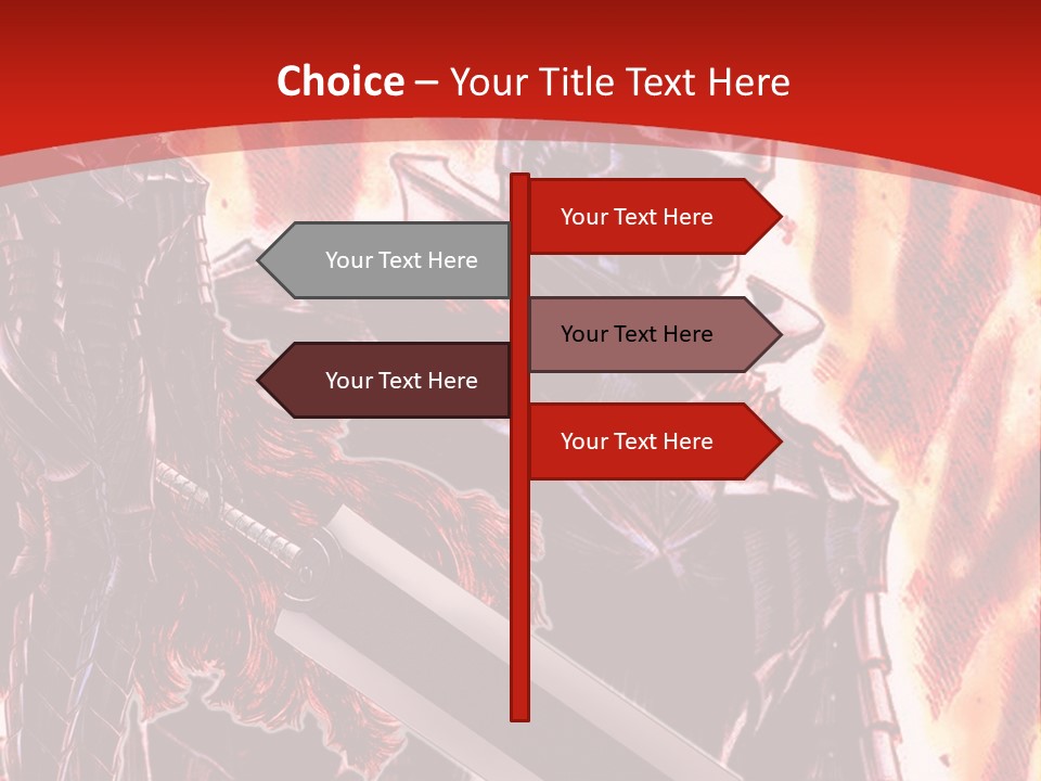 A Couple Of Knights Standing Next To Each Other PowerPoint Template