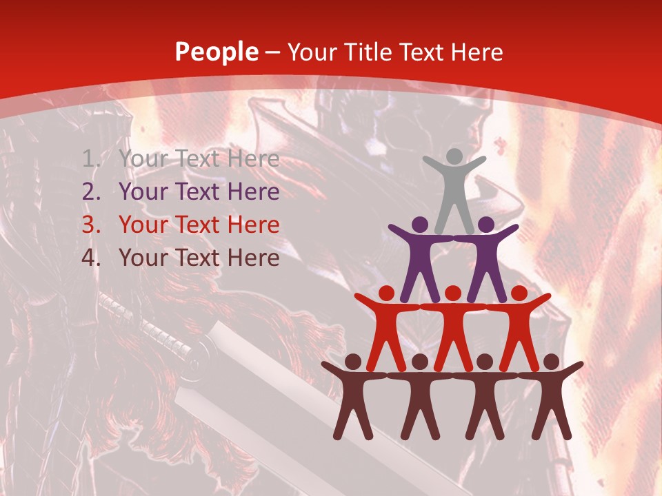 A Couple Of Knights Standing Next To Each Other PowerPoint Template