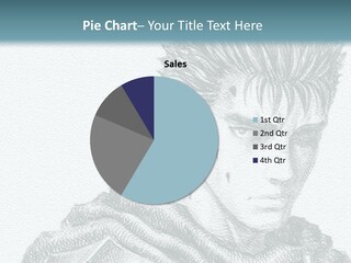 A Drawing Of A Man With Spiked Hair PowerPoint Template