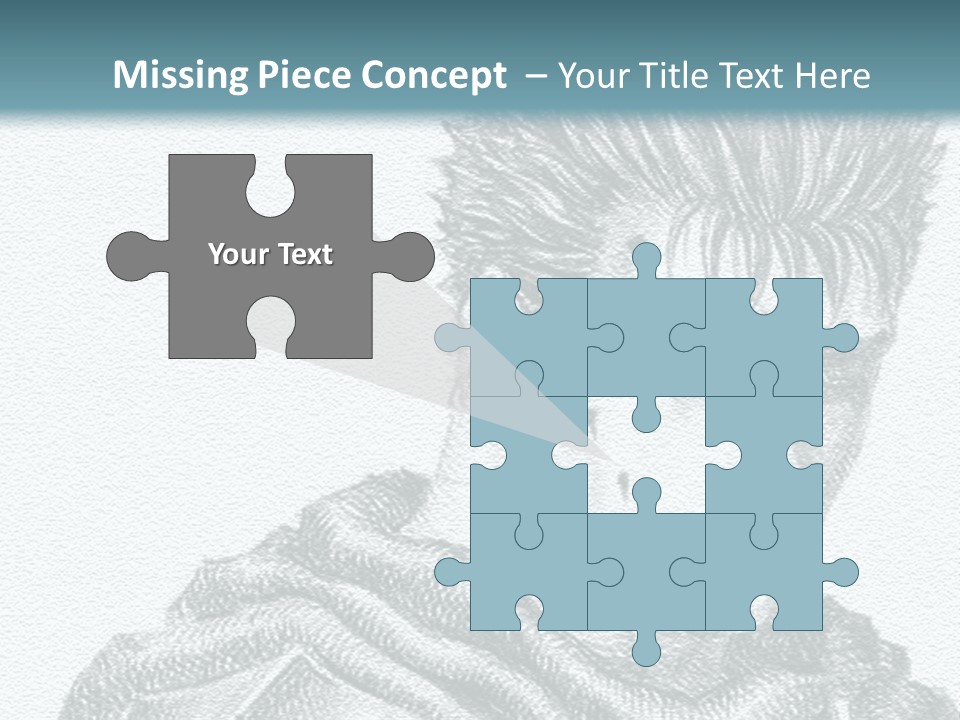 A Drawing Of A Man With Spiked Hair PowerPoint Template