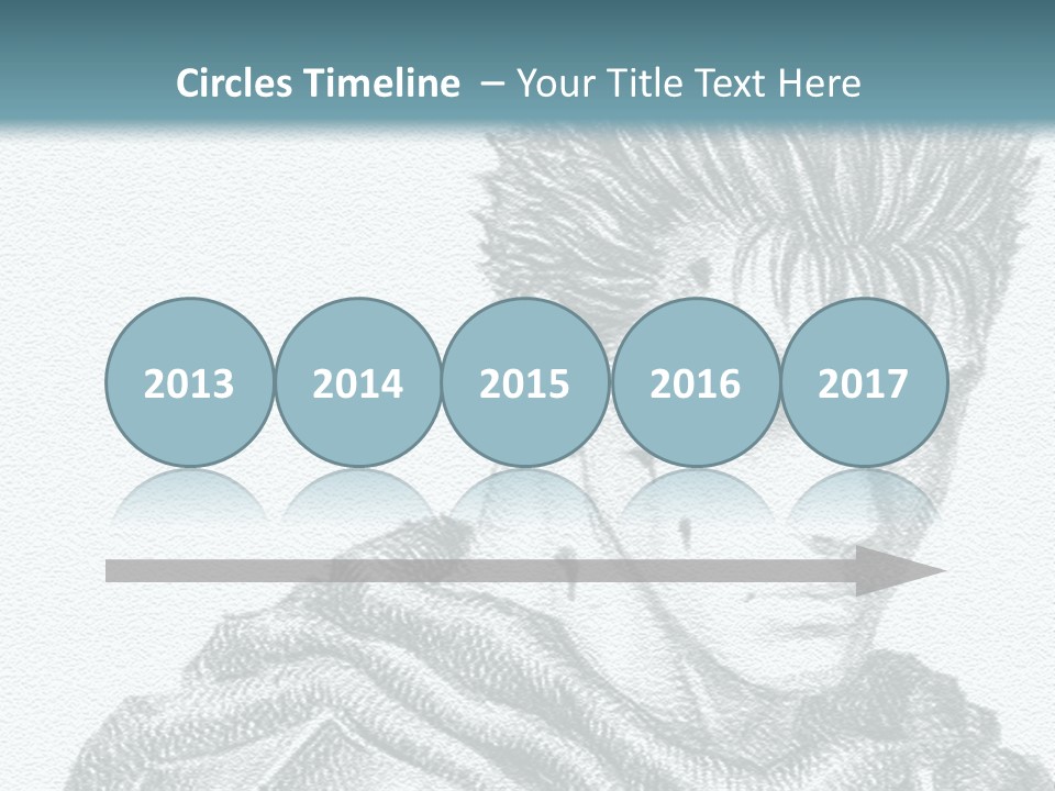 A Drawing Of A Man With Spiked Hair PowerPoint Template