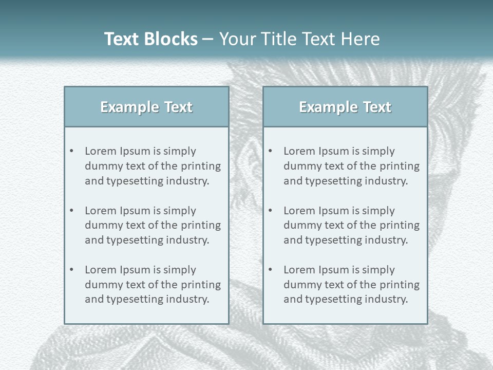 A Drawing Of A Man With Spiked Hair PowerPoint Template