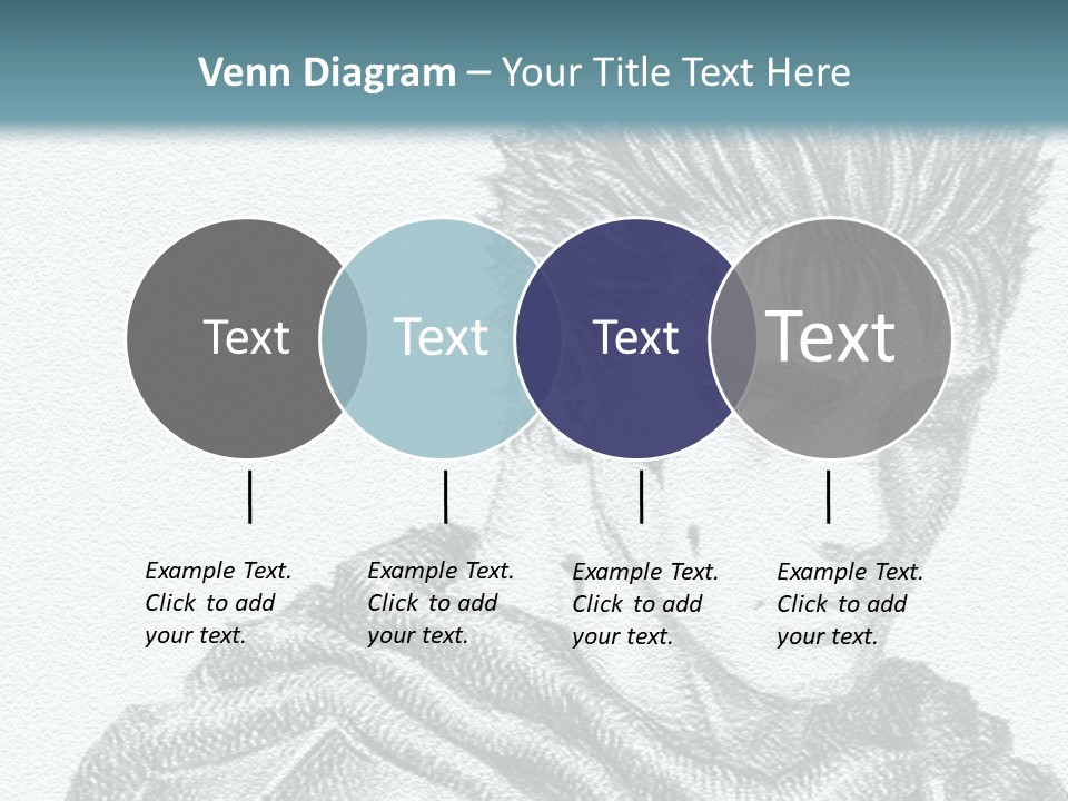 A Drawing Of A Man With Spiked Hair PowerPoint Template