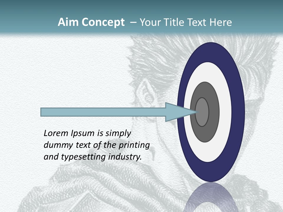 A Drawing Of A Man With Spiked Hair PowerPoint Template