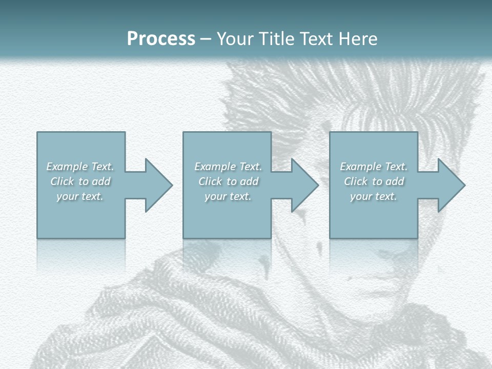 A Drawing Of A Man With Spiked Hair PowerPoint Template