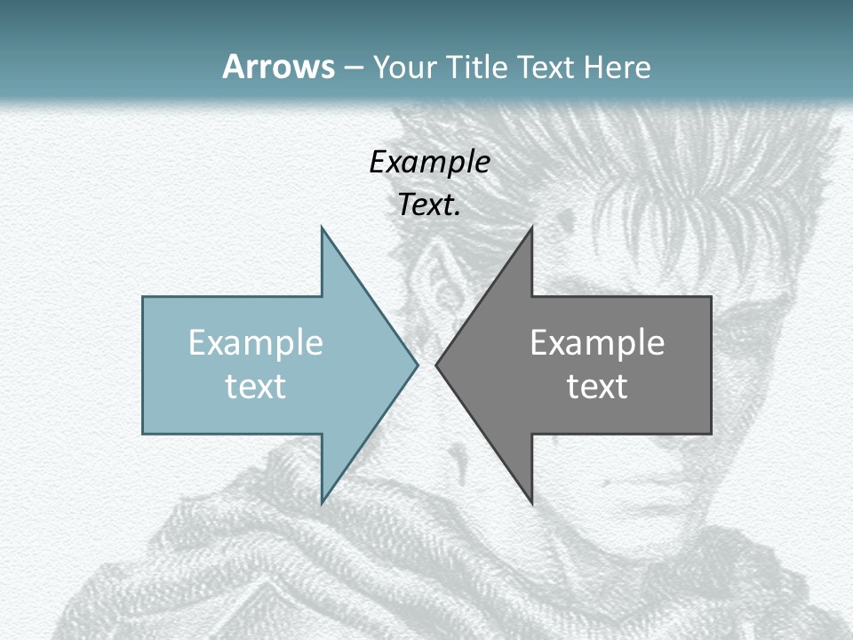 A Drawing Of A Man With Spiked Hair PowerPoint Template