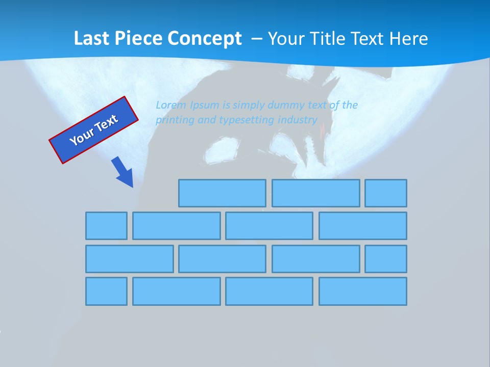 A Silhouette Of A Demon Holding A Cross In Front Of A Full Moon PowerPoint Template
