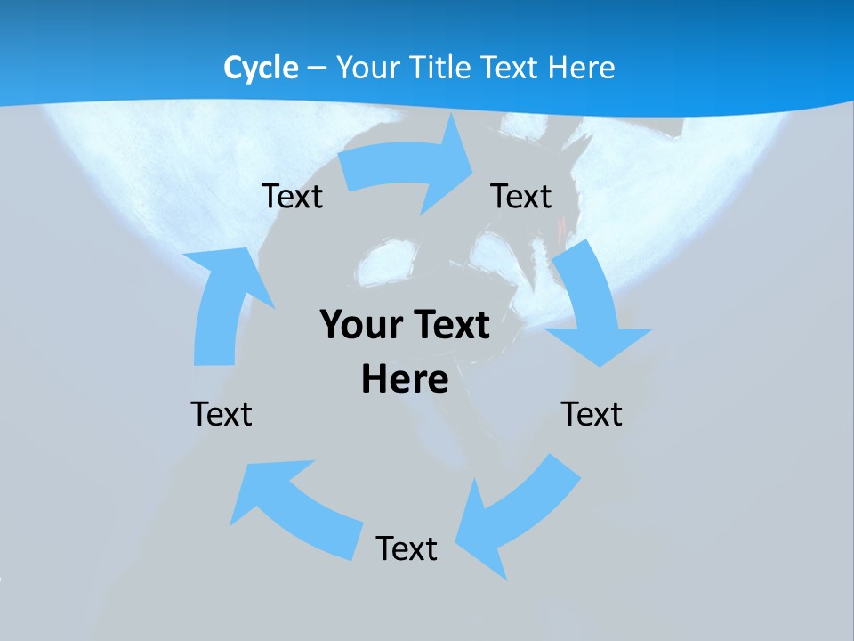 A Silhouette Of A Demon Holding A Cross In Front Of A Full Moon PowerPoint Template
