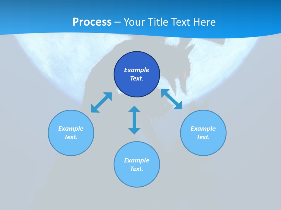 A Silhouette Of A Demon Holding A Cross In Front Of A Full Moon PowerPoint Template
