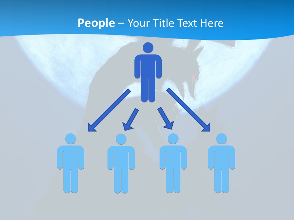 A Silhouette Of A Demon Holding A Cross In Front Of A Full Moon PowerPoint Template