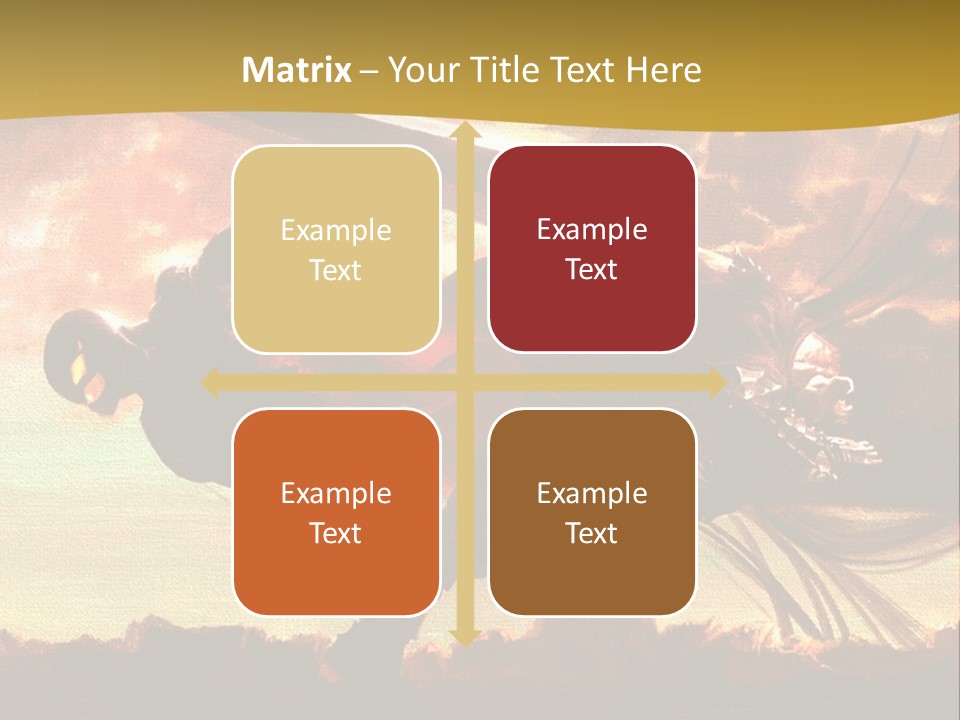 A Woman Holding A Sword In Her Hand PowerPoint Template