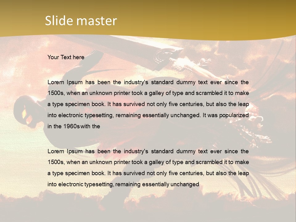 A Woman Holding A Sword In Her Hand PowerPoint Template