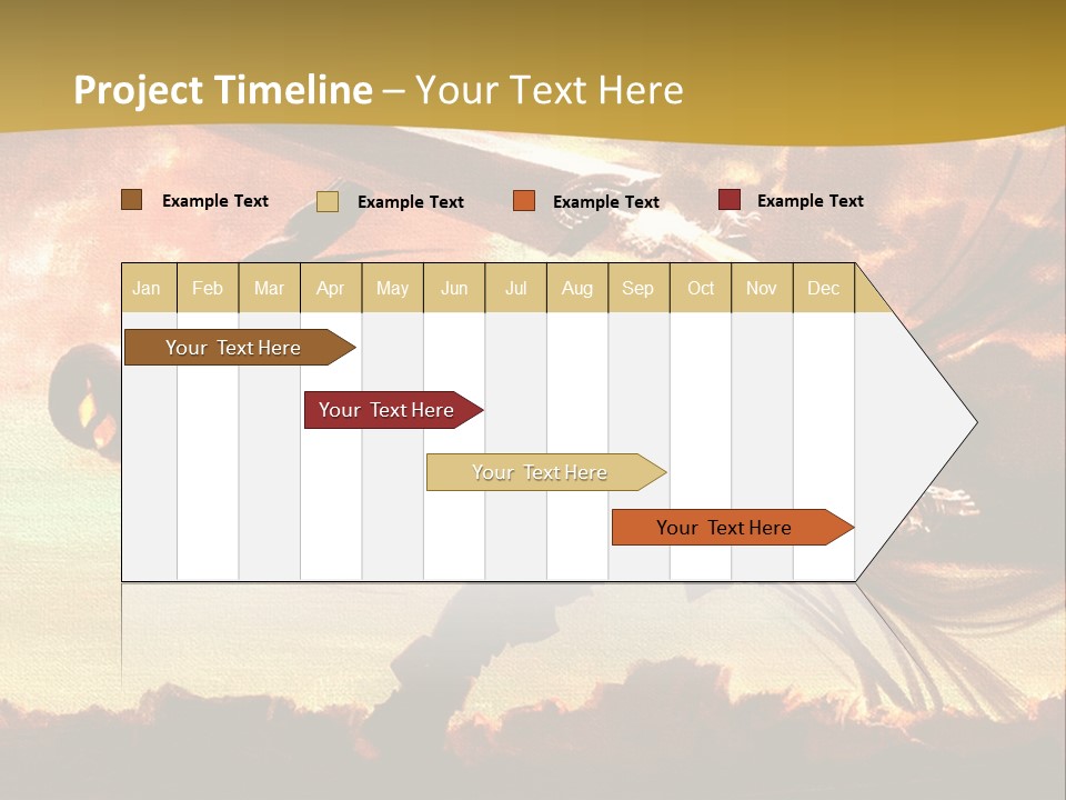 A Woman Holding A Sword In Her Hand PowerPoint Template