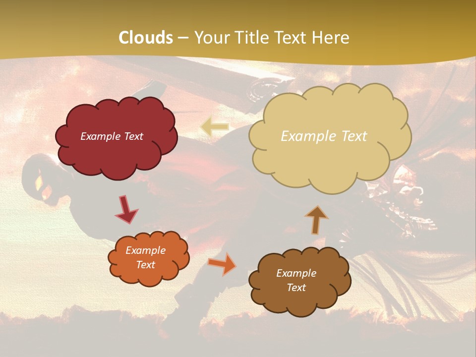 A Woman Holding A Sword In Her Hand PowerPoint Template