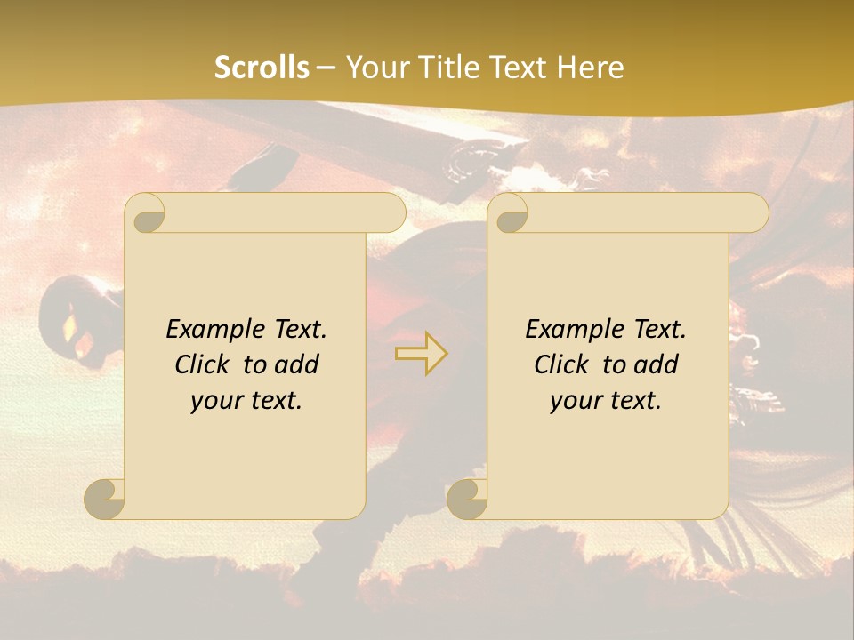 A Woman Holding A Sword In Her Hand PowerPoint Template