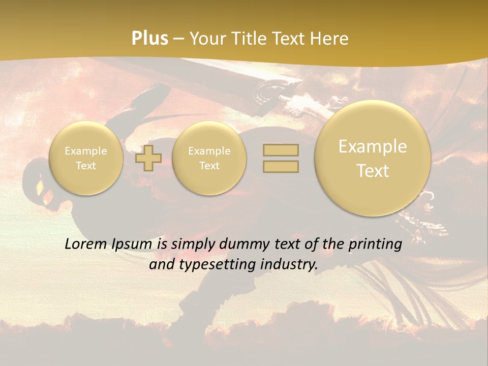 A Woman Holding A Sword In Her Hand PowerPoint Template