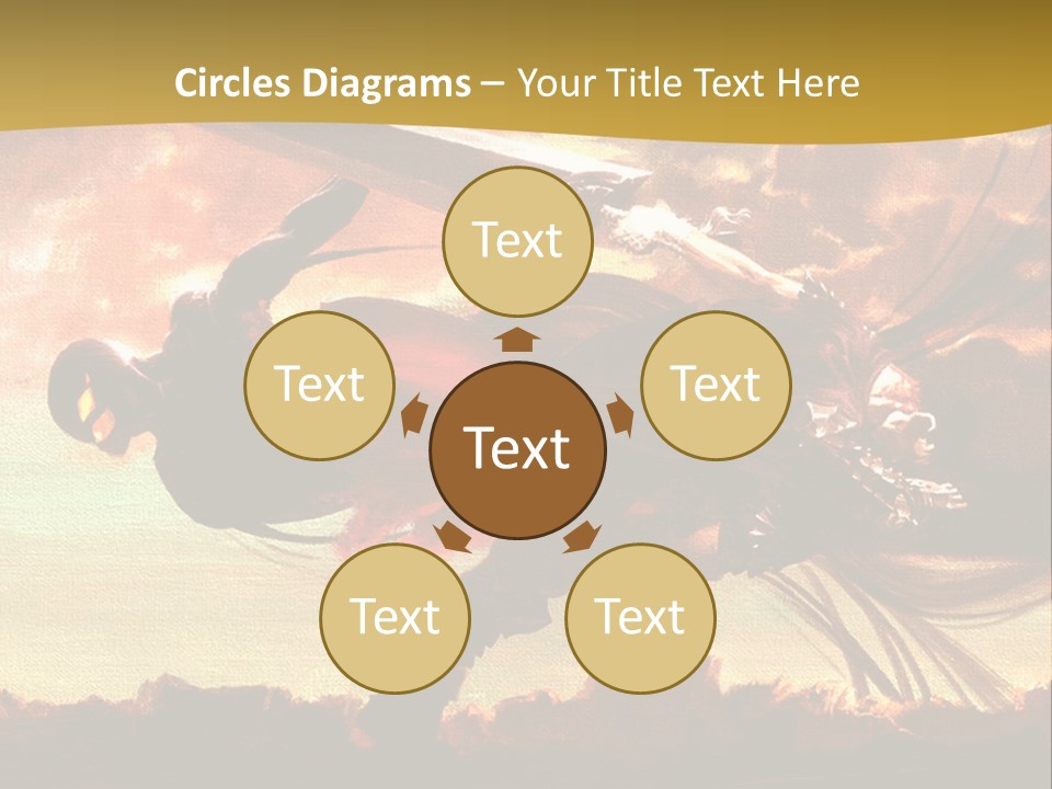 A Woman Holding A Sword In Her Hand PowerPoint Template