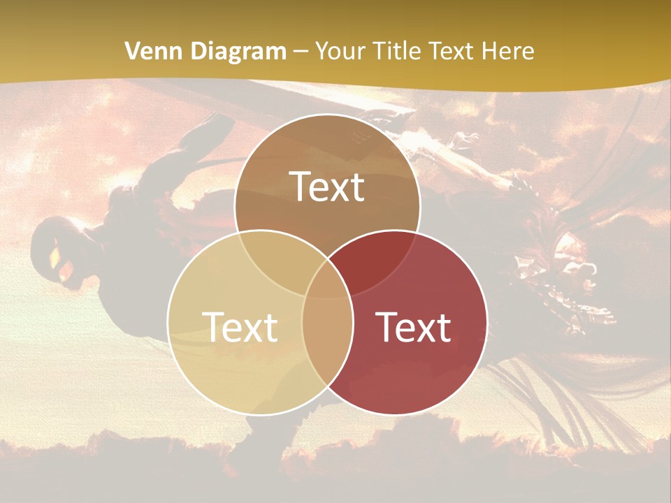 A Woman Holding A Sword In Her Hand PowerPoint Template