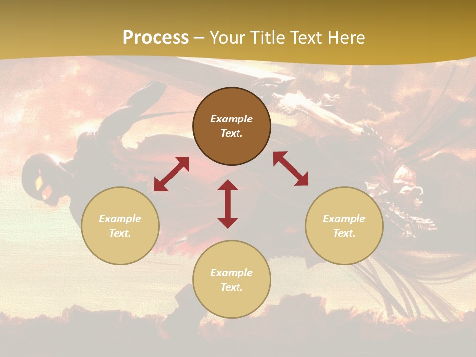 A Woman Holding A Sword In Her Hand PowerPoint Template