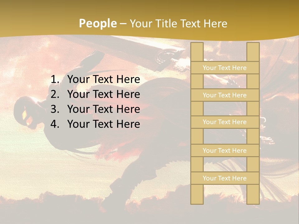 A Woman Holding A Sword In Her Hand PowerPoint Template