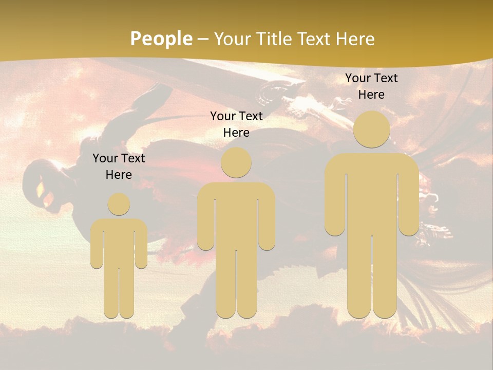 A Woman Holding A Sword In Her Hand PowerPoint Template