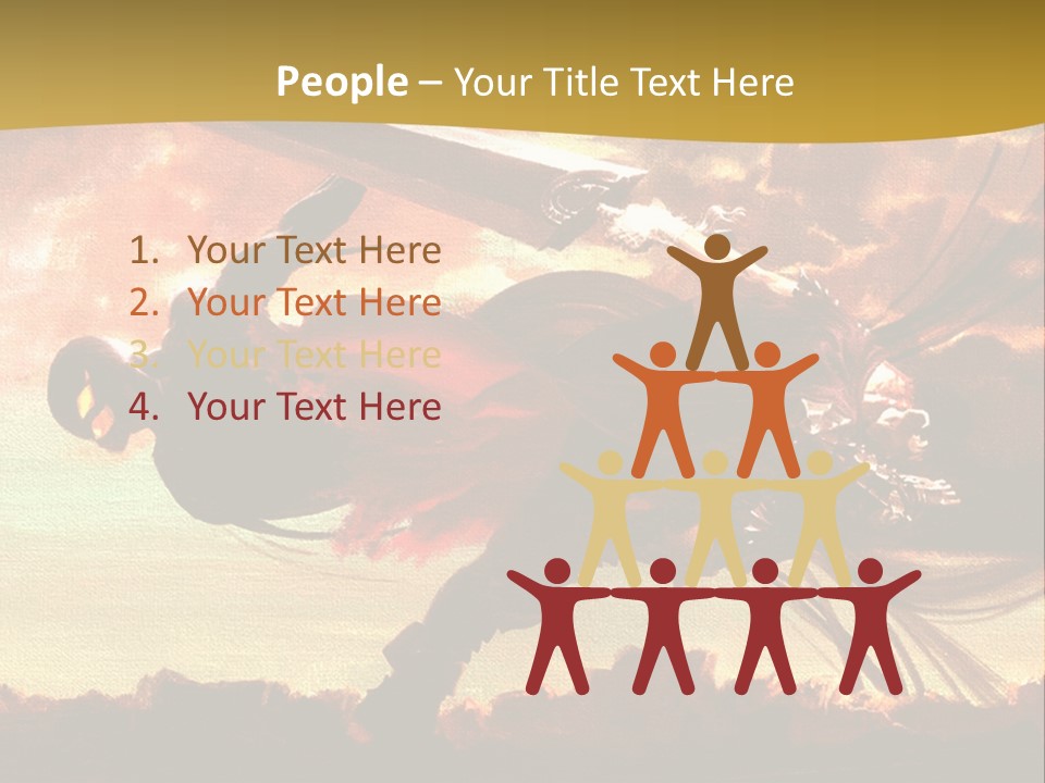 A Woman Holding A Sword In Her Hand PowerPoint Template