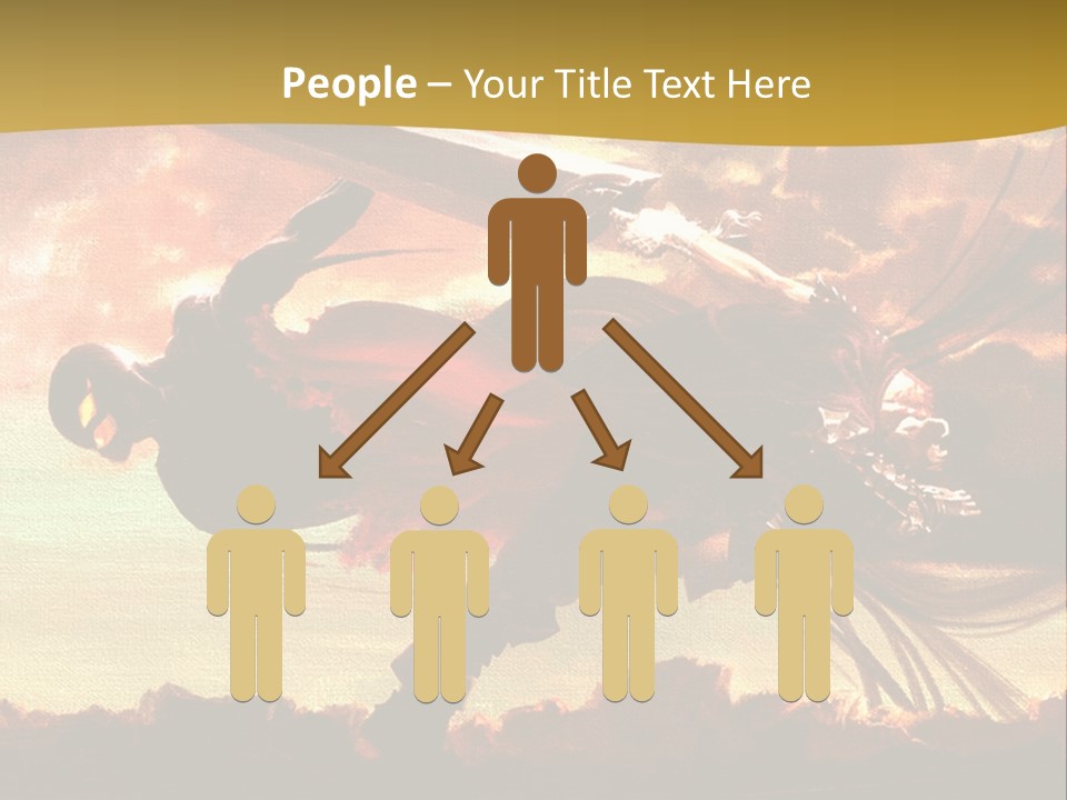 A Woman Holding A Sword In Her Hand PowerPoint Template