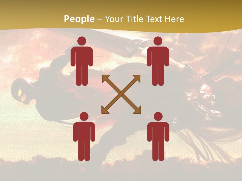 A Woman Holding A Sword In Her Hand PowerPoint Template