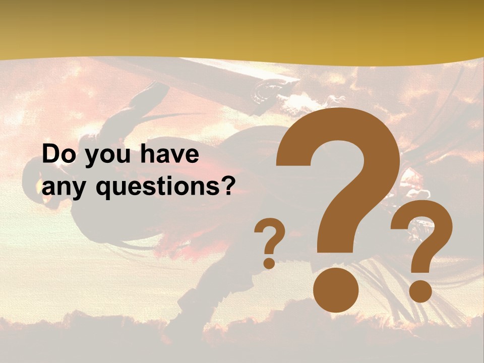 A Woman Holding A Sword In Her Hand PowerPoint Template