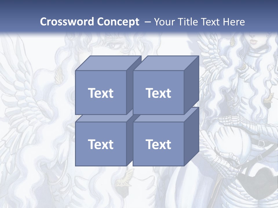 A Woman In A White Dress With Angel Wings PowerPoint Template