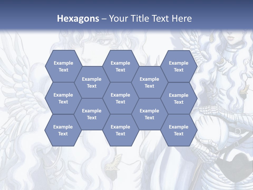 A Woman In A White Dress With Angel Wings PowerPoint Template