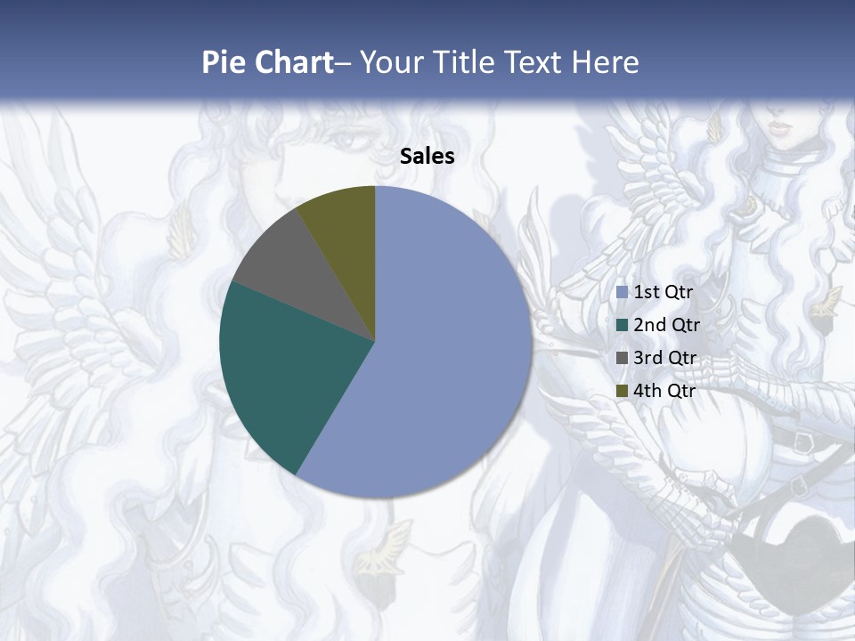 A Woman In A White Dress With Angel Wings PowerPoint Template