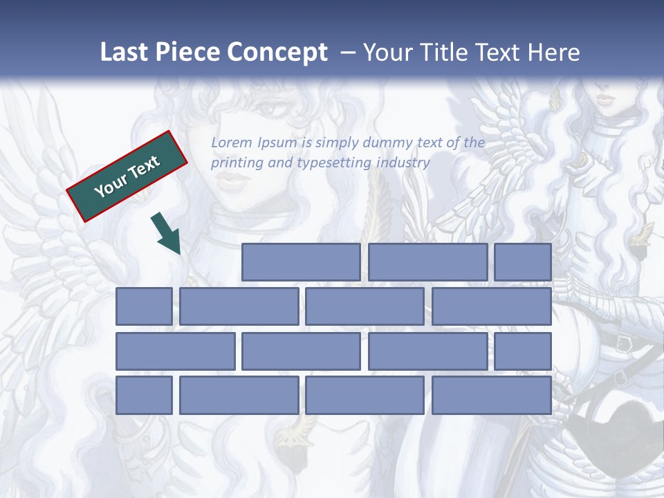 A Woman In A White Dress With Angel Wings PowerPoint Template