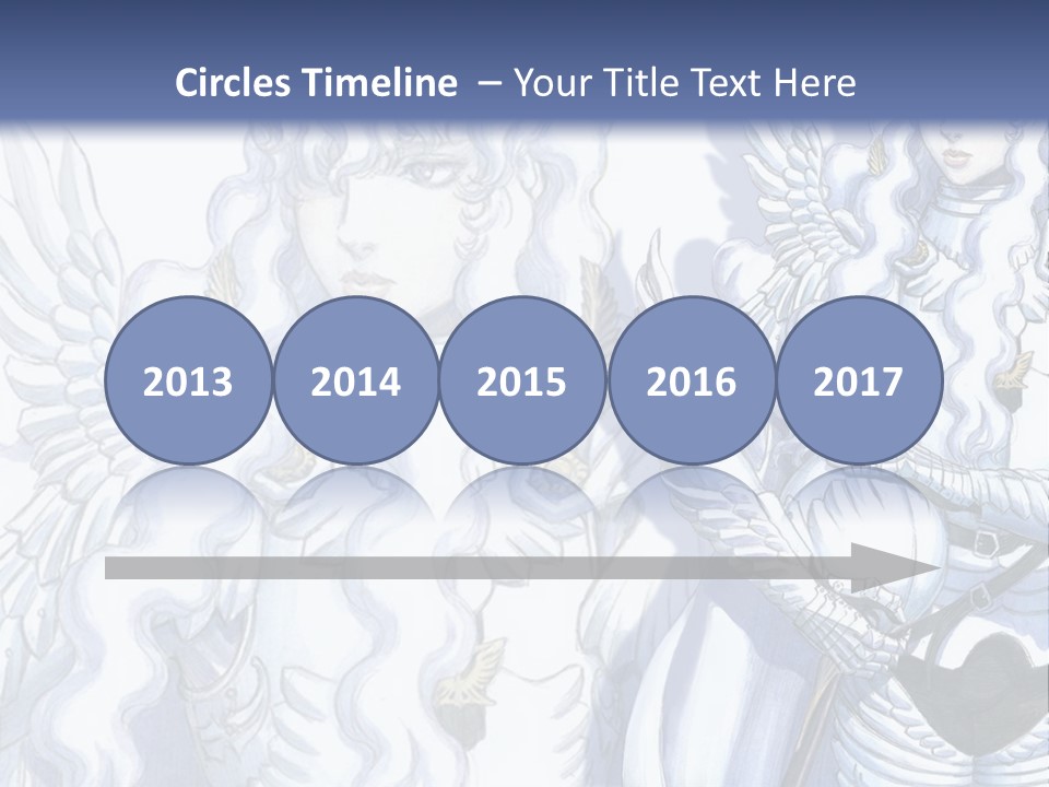 A Woman In A White Dress With Angel Wings PowerPoint Template