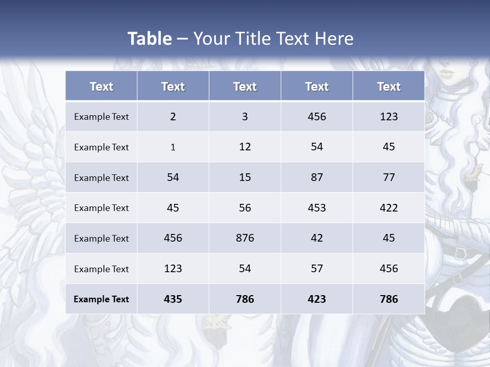 A Woman In A White Dress With Angel Wings PowerPoint Template