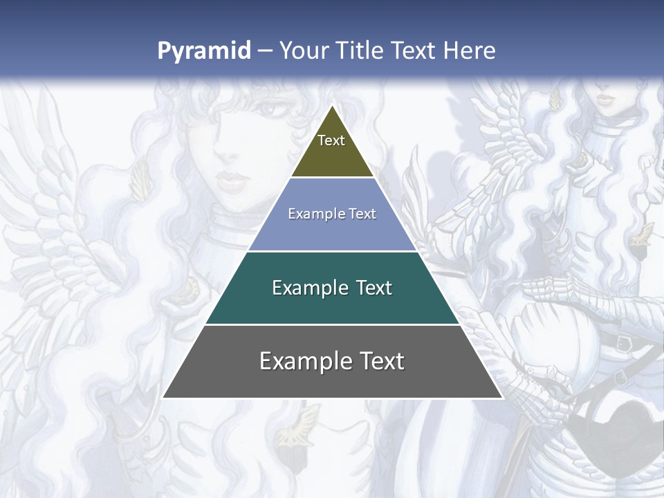 A Woman In A White Dress With Angel Wings PowerPoint Template