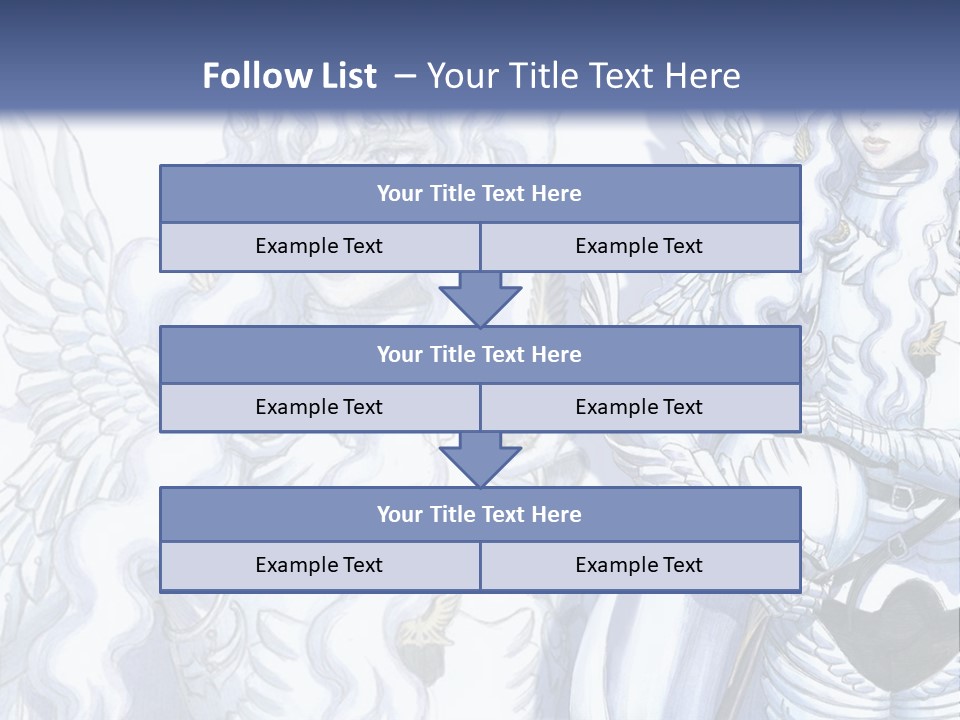 A Woman In A White Dress With Angel Wings PowerPoint Template