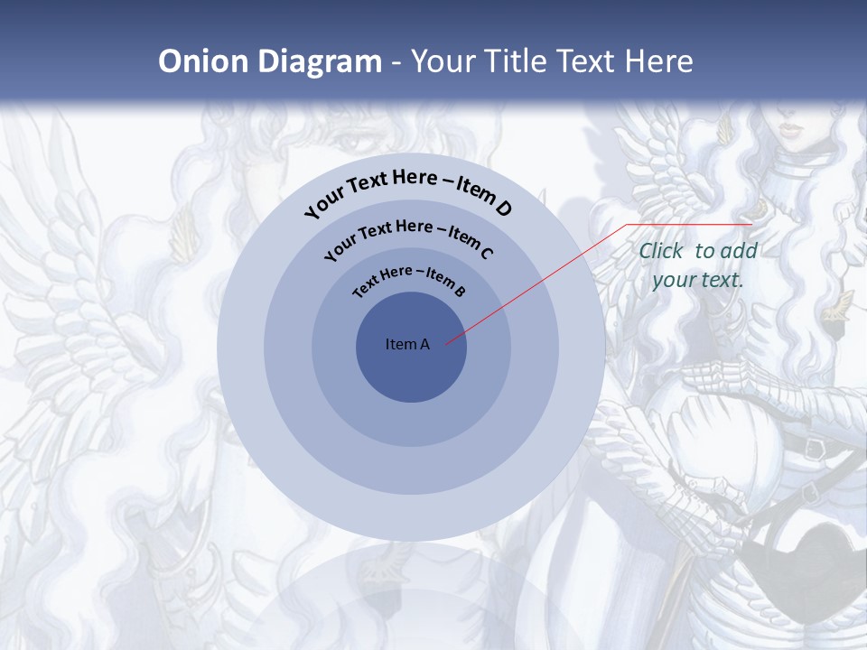 A Woman In A White Dress With Angel Wings PowerPoint Template